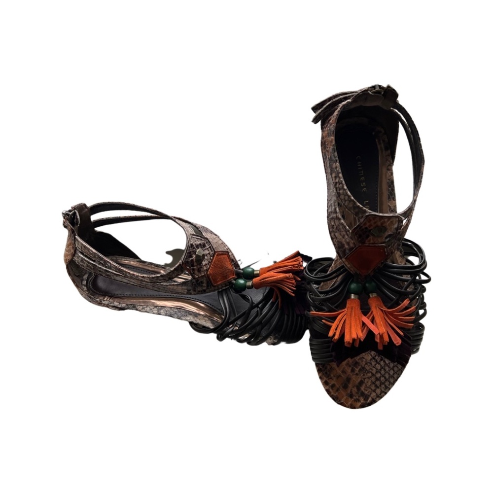 Chinese Laundry sandals with tassels and embellishments